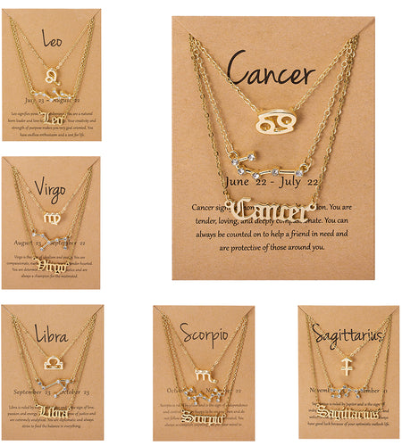 Zodiac Sign Pendant Necklace